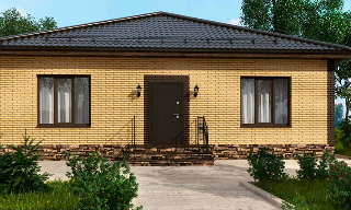 Проекты одноэтажных домов из кирпича | Строй-Шбк - Шебекино от 3583 рублей